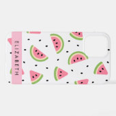 Roze watermeloenen, watermeloenzaden, Jouw naam iPhone Hoesje (Achterkant horizontaal)