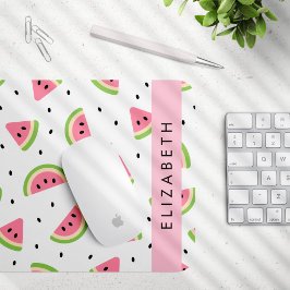 Roze watermeloenen, watermeloenzaden, Jouw naam Muismat
