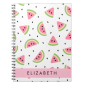 Roze watermeloenen, watermeloenzaden, Jouw naam Notitieboek (Voorkant)