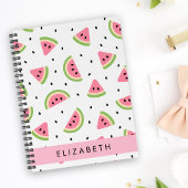 Roze watermeloenen, watermeloenzaden, Jouw naam Notitieboek