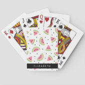 Roze watermeloenen, watermeloenzaden, Jouw naam Pokerkaarten (Achterkant)