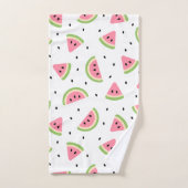 Roze watermeloenen, watermeloenzaden, zomerpatroon bad handdoek (Handdoek)