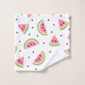 Roze watermeloenen, watermeloenzaden, zomerpatroon bad handdoek (Wasdoekje)