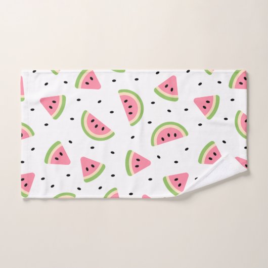 Roze watermeloenen, watermeloenzaden, zomerpatroon bad handdoek (Handdoek)