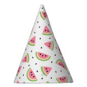 Roze watermeloenen, watermeloenzaden, zomerpatroon feesthoedjes (Rechts)