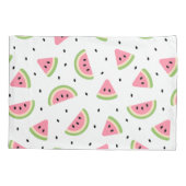 Roze watermeloenen, watermeloenzaden, zomerpatroon kussensloop (Achterkant)