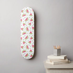 Roze watermeloenen, watermeloenzaden, zomerpatroon persoonlijk skateboard