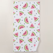 Roze watermeloenen, watermeloenzaden, zomerpatroon strandlaken (Voorkant)