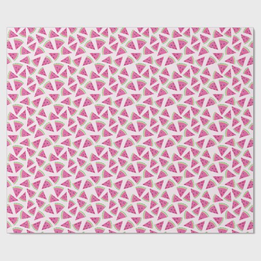 Roze watermeloenpatroon cadeaupapier (Vlak)