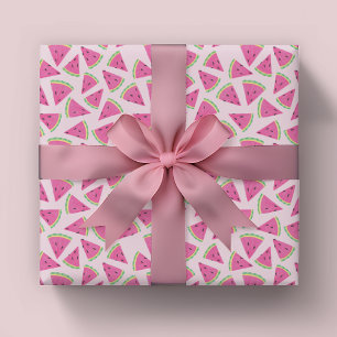 Roze watermeloenpatroon cadeaupapier