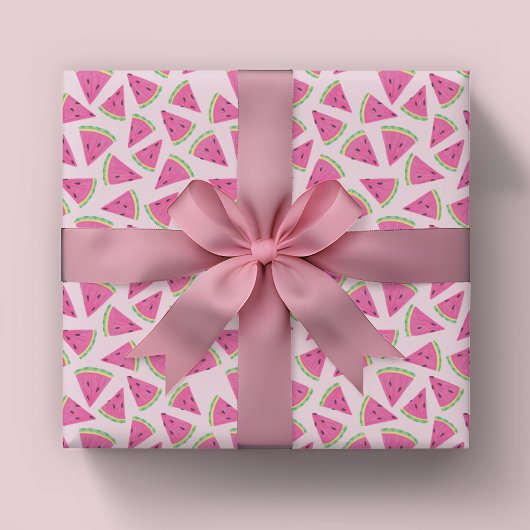 Roze watermeloenpatroon cadeaupapier