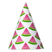 Roze watermeloenpatroon feesthoedjes (Voorkant)