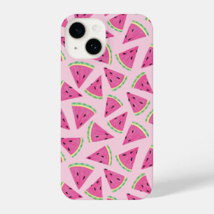 Roze watermeloenpatroon iPhone 14 hoesje