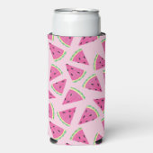 Roze watermeloenpatroon seltzer blikjeskoeler (Seltzer Voorkant)