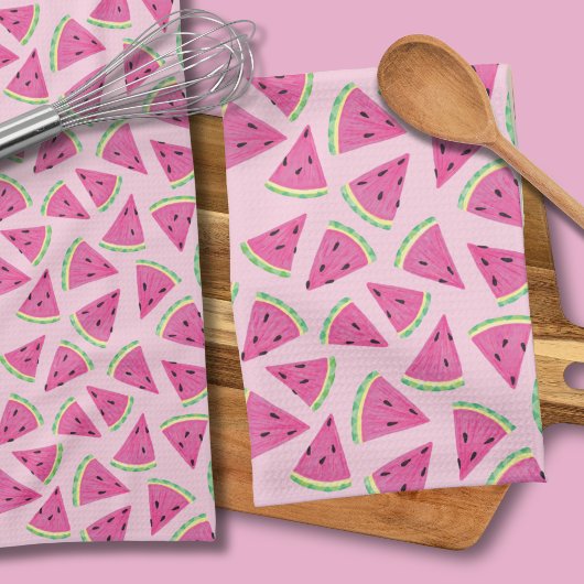 Roze watermeloenpatroon theedoek