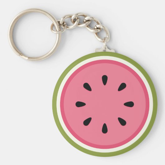 Roze watermeloensap sleutelhanger (Voorkant)