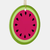 Roze watermeloenslijm keramisch ornament (Rechts)