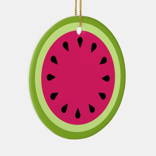 Roze watermeloenslijm keramisch ornament (Rechts)