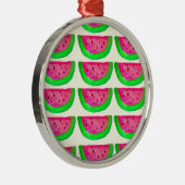 Roze watermeloensoort, van juffrouw, op citroen metalen ornament (Rechts)