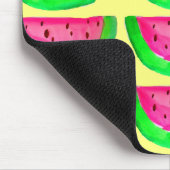 Roze watermeloensoort, van juffrouw, op citroen muismat (Hoek)