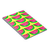 Roze watermeloensoort, van juffrouw, op citroen notitieboek (Rechterzijde)