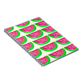 Roze watermeloensoort, van juffrouw, op citroen notitieboek (Rechterzijde)