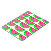 Roze watermeloensoort, van juffrouw, op citroen notitieboek (Linkerzijde)