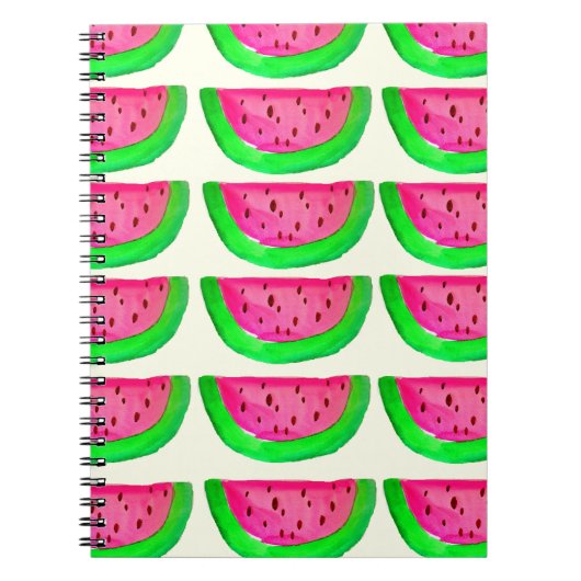 Roze watermeloensoort, van juffrouw, op citroen notitieboek (Voorkant)