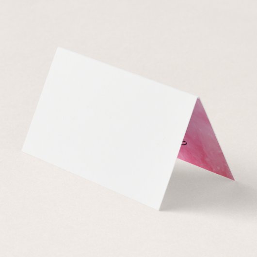 Roze watermerk Monogram fancy tekst Visitekaartje (Achterkant)