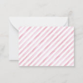 Roze Waterverf 1e verjaardag Notitiekaartje (Achterkant)