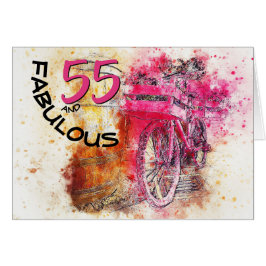  roze Waterverf 55-jarige verjaardag