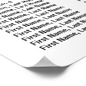 Roze Waterverf - 6-tabel kalkrooster Poster (Hoek)