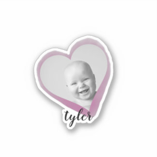 Roze Waterverf Aangepaste foto foto roze Sticker