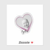 Roze Waterverf Aangepaste foto foto roze Sticker (Vel)