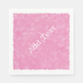 Roze Waterverf Aangepaste tekst Baby shower Servet (Voorkant)