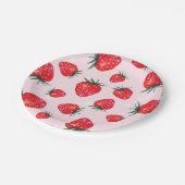 Roze waterverf aardbei bord (Gekanteld)