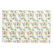 Roze Waterverf Aardbei Kussensloop (Achterkant-Links)