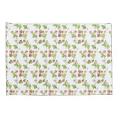 Roze Waterverf Aardbei Kussensloop (Achterkant-Rechts)