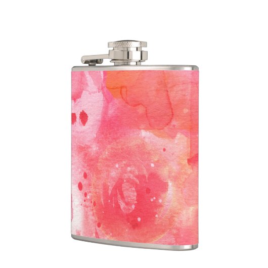 Roze Waterverf Abstract Heupfles (Links)