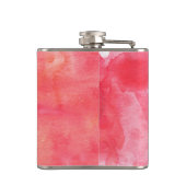 Roze Waterverf Abstract Heupfles (Achterkant)