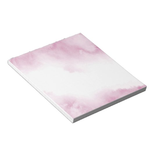 Roze Waterverf Abstract Lijst Notitieblok (Schuin)