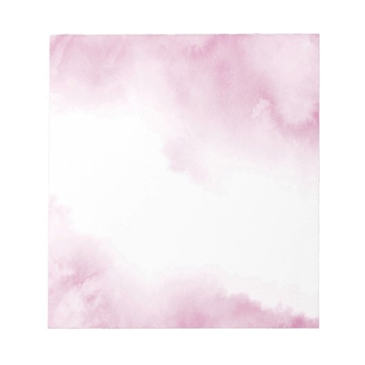 Roze Waterverf Abstract Lijst Notitieblok (Voorkant)