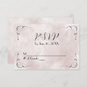 Roze Waterverf Abstracte bruiloft RSVP (Voorkant / Achterkant)