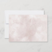 Roze Waterverf Abstracte bruiloft RSVP Kaartje (Achterkant)