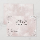 Roze Waterverf Abstracte bruiloft RSVP Kaartje (Voorkant / Achterkant)