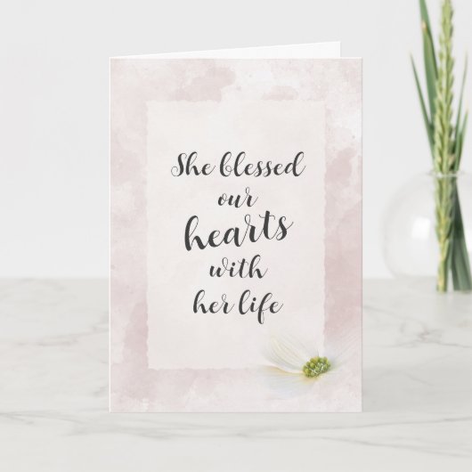 Roze Waterverf Abstracte sympathie Kaart (Voorkant)