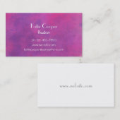 Roze Waterverf Abstracte textuur Visitekaartje (Voorkant / Achterkant)