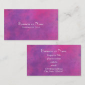 Roze Waterverf Abstracte textuur Visitekaartje (Voorkant / Achterkant)
