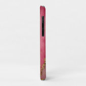 Roze Waterverf Achtergrond met Gouden Glitter Case-Mate iPhone Case (Achterkant/links)