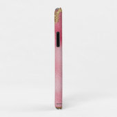 Roze Waterverf Achtergrond met Gouden Glitter Case-Mate iPhone Case (Achterkant/rechts)